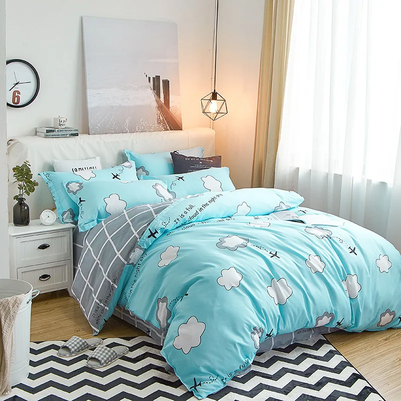 4pcs High Quality King Queen Twin Full Sizes Bedding Sets Comforter Bedding Sets Duvet Cover Bed Sheet Pillowcases for Bedroom