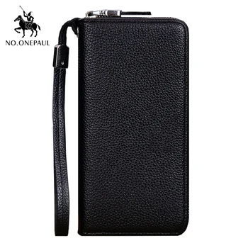 

NO.ONEPAUL 2020 New Men's wallet long zipper hand bag tide mobile phone bag business high-end clutch bag