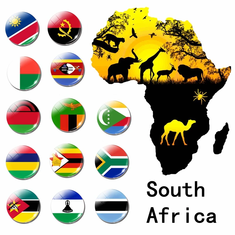 SOUTH AFRICA SIGHTS / FLAG / GIFTS BOTSWANA SOUVENIR NOVELTY FRIDGE MAGNET 