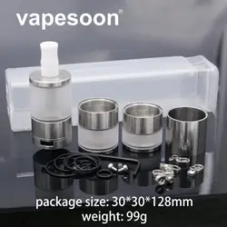 1 комплект Нержавеющая сталь DIY RTA Dvarw MTL RTA Модифицируемый атомайзер с баком с AFC воздуха вставка 510 Совместимость тефлоновый дрип-тип