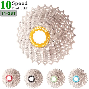 

SMLLOW Road bike 11-28T 10 speed cassette freewheel sprocket 10S bicycle free wheel cog velocidade cdg 28T ultralight 307g