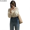 2021 Spring Women's Cute Chic Tops Preppy Style Vintage Japanese Korea Design Button Elegant Formal Shirts Blouses 6