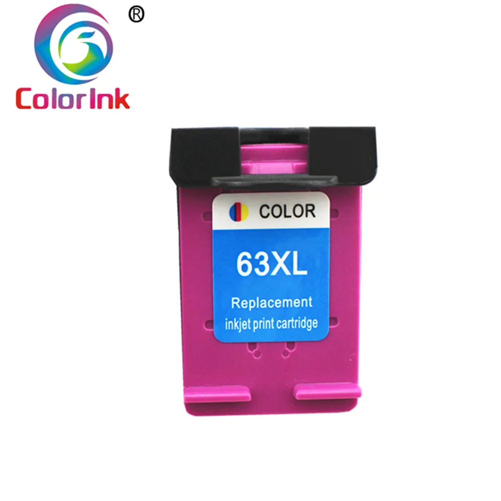 1PK Tri-color ColoInk 2 шт 63XL переработанный чернильный картридж hp 63XL 4520 4512 4516 4650 3830 4655 1112 2130 3630 картриджи для принтеров - Цвет: 1PK Tri-color