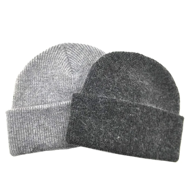 Men Slouch Wool Knitted Beanie Hats Winter Warm Thick Stretch Black Men Beanies Skullies Hats Ski Cap Gorro Invierno Hombre