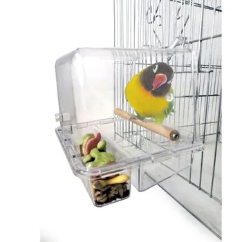 

Bird Automatic Feeders Clear Glass Window Viewing Bird Feeding Box Pets Products Creative Anti-spreading Parrot Feeding Supplies