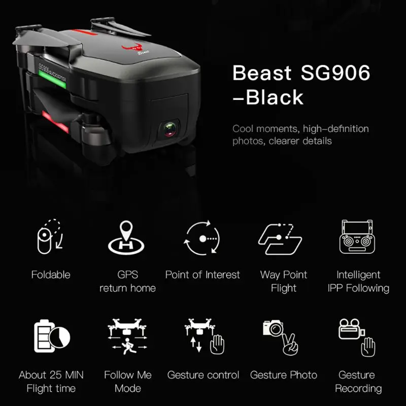 SG906 gps 5G wifi FPV с 4K Ультра прозрачная камера бесщеточный селфи складной оптический поток позиционирования Hover RC Дрон Квадрокоптер RT