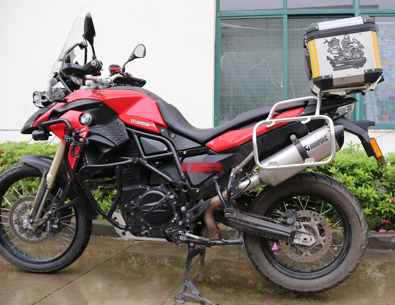 Мотоцикл изменение Akrapovic углеродного волокна выхлопная труба глушителя и средней секции для F650GS F800GS F700GS F800R