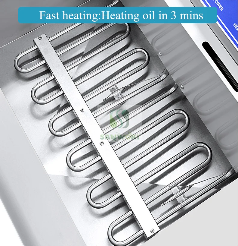 20L Stainless Steel Electric Deep Fryer Commercial French fries frying oven Frying Chip Cooker Basket for Buffalo Wings 6