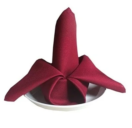 Dark Red 6 шт. в упаковке, однотонная салфетка, 48x48 см, маленькое тисненое кружево ручной резки, легко стирается при машинной стирке - Цвет: Dark Red