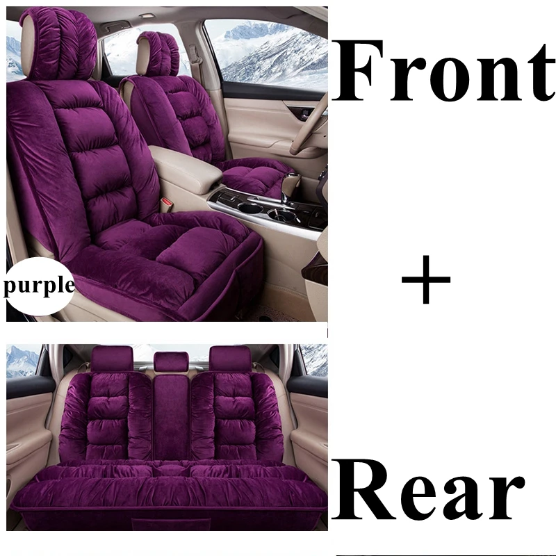 Передние и задние чехлы для сидений автомобиля для citroen C4/C5/ds5/Кактус/C4 Пикассо/C4 Кактус/c-crosser/C3 aircross/ds4 чехлы для сидений автомобилей - Название цвета: purple standard