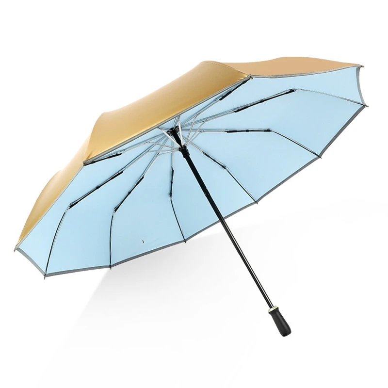 

10 Ribs Pocket Umbrella Anti UV Sun Rain Windproof Folding Umbrellas with Reflective Stripe for Women Men Children UPF50+ Gifts