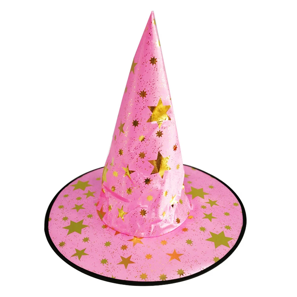 Шляпы ведьмы; маскарадная лента; Шляпа Волшебника; вечерние шапки; шапки для косплея; аксессуары для костюмированной вечеринки на Хэллоуин; нарядное платье; декор - Цвет: pink