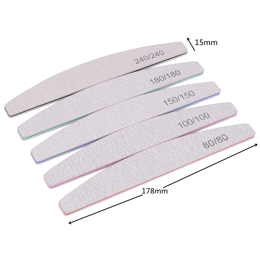 Professional Nail File 100/180 Sandpaper (5/10Pcs)