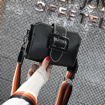 

WOMEN'S Bag Bag 2020 New Style Fashion Wide Ribbon Oil Skin Retro Simple Crossbody Bag