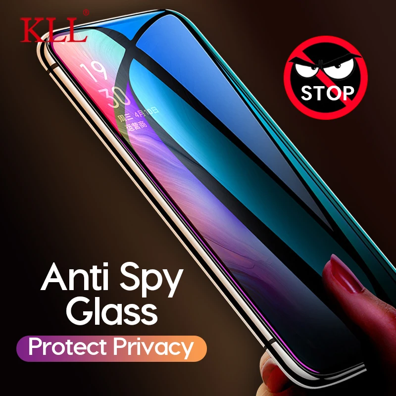 

Anti-spy Tempered Glass for OPPO Reno Z 10x Zoom Realme X 3 Pro Anti-Peep Privacy Screen Protector for F11 Pro A9 K3 A1K R17 Pro