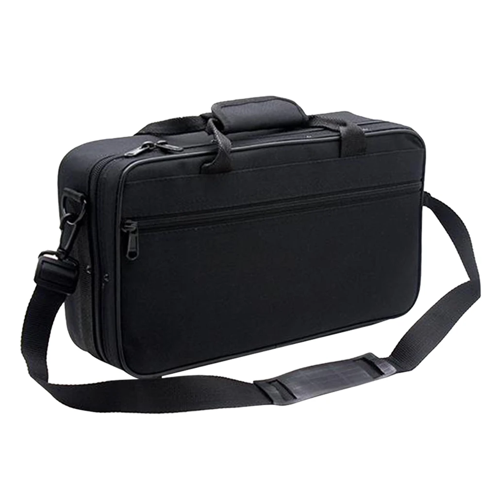 Black Foam Padded Thicken Oxford Cloth Sotrage Bag Clarinet Box Case with Handle Strap Clarinet Protective Case Storage