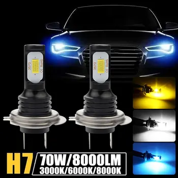 

Car Led Headlight Front Lamp Super Bright LED Fog Light Bulbs H7 36W*2 Universal LED Headlight