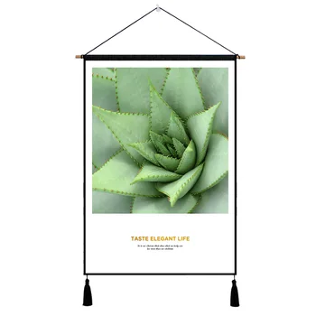 

Tapestry INS Wall Hanging Cloth Plant Background Cloth Electric Meter Box Occlusion Cloth Cotton Linen Fabric Hanging Painting