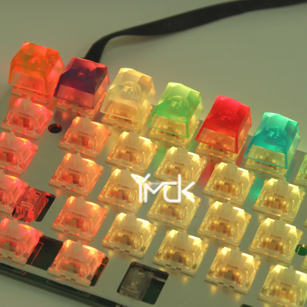 1 шт. полимерный драгоценный камень полный прозрачный ключ Кепка механическая клавиатура с подсветкой keycap для выключатель MX