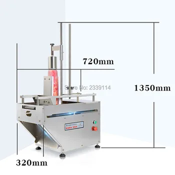 

Commercial 220v Frozen Meat Slicer Cutter Machine with double roll Frozen Meat Slicer Cutting thickness 0.5-25MM adjustable
