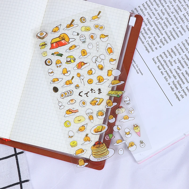 

Transparent Cute Lazy Egg Cartoon Stationery Stickers Diary Sticker Decor PVC Stationery DIY Stickers