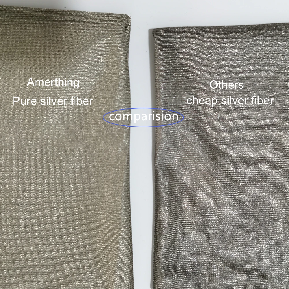 Pure Silver Fiber Conductive Fabric - EMF/RF Shielding, WiFi Signal Blocking, Antibacterial, Soft & Washable