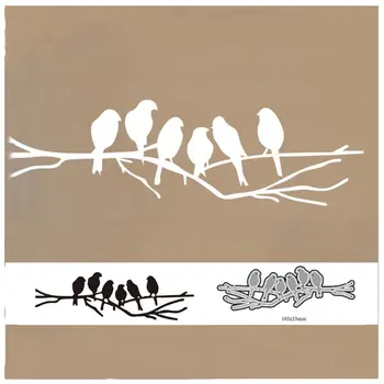 

Birds on Branch Metal Cutting Dies Stencil Scrapbooking DIY Album Stamp Paper Card Embossing Decor Craft New Dies for 2020