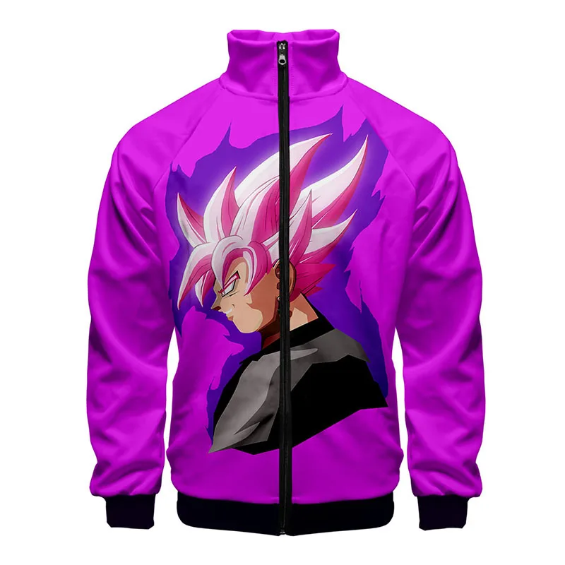  Son Goku 3d Stand Collar Hoodie Anime Cartoon Dragon Ball Z Men Women Zipper Hoodies Jackets Long S