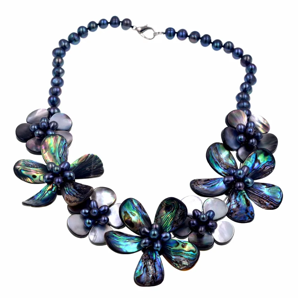 Новое поступление 2017 модный дизайн черная Морская ракушка черные жемчужные