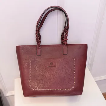 

Women's Bag Bags for Women 2018 Fashion Tasser Bag Hand-held Bag One-shoulder Bag Large Bag Solid Color Purses and Handbags