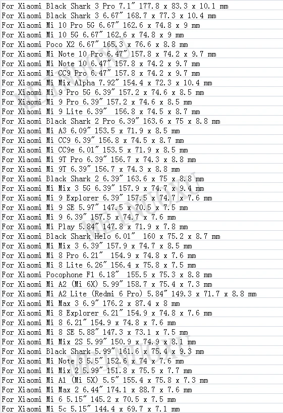 Universal Neoprene Pouch Bag Sleeve Case For Xiaomi Mi 10 Pro Poco X2 CC9 Pro Note 10 Pro Mi Mix Alpha Mi 9 Pro Lite  CC9E A3 (11)