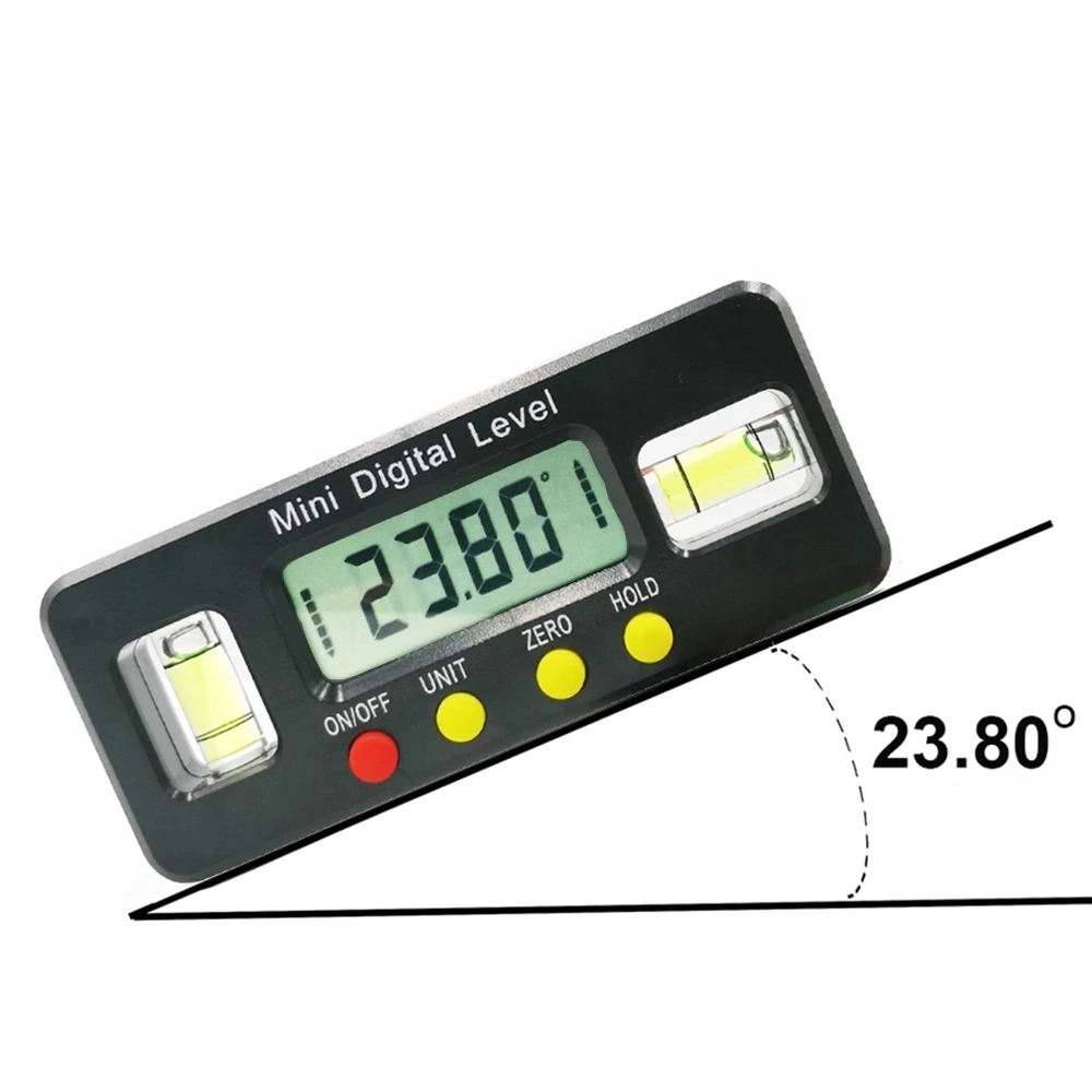 Portable 360 Degree Digital Inclinometer Angle Measuring Tools Magnets Equipment 