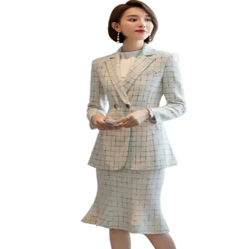 

Professional skirt suit new style fashion overalls female two-piece temperament suit + fishtail skirt 2 piece set women