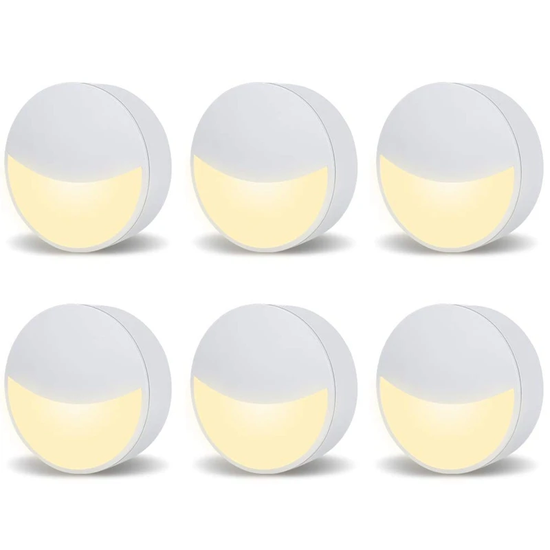 

Plug In Led Night Light With Auto Dusk To Dawn Sensor,Nursery Wall Night Light For Kids For Bedroom, Kitchen, Hallway - 6 Pack U