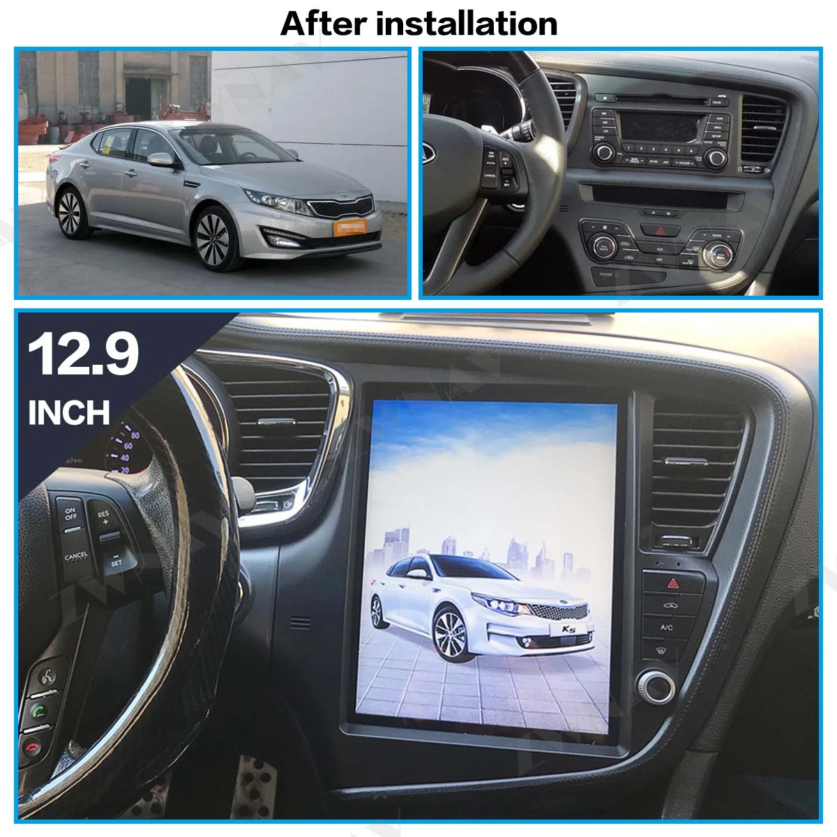 

Автомобильный мультимедийный плеер 2din Tesla Style Android 9,0 4 + 128G для KIA Optima K5 2010-2013 GPS-навигация радио головное устройство DSP Carplay