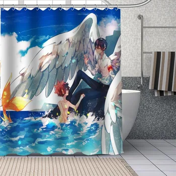 

Custom High Quality Katekyō Hitman Reborn Shower Curtains Bath Products Bathroom Decor Waterproof Polyester With 12 Pcs Hooks