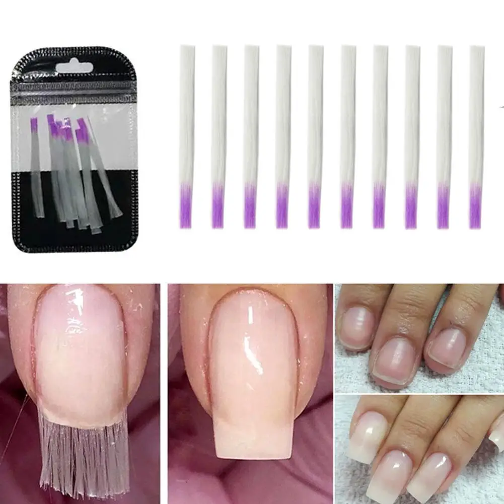 

1 bag Professional Fiberglass Nail Extension Glass Acrylic Silk Extension Salon Form For Nail Nail Nail Fiber Tips Z5P0