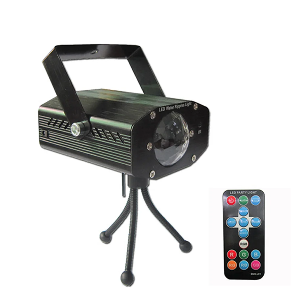 

7 Colors KTV Water Ripples Effect Disco Bar Led Microphone Party Banquet Accessories Remote Control Sound Activated Stage Light