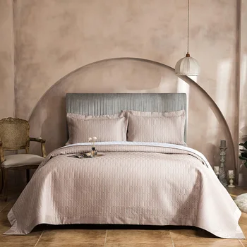 

1000TC Premium Egyptian Cotton Solid Color Quilting Super King Bedspread Coverlet Bed Cover Set Blanket Bed sheet Pillowcases
