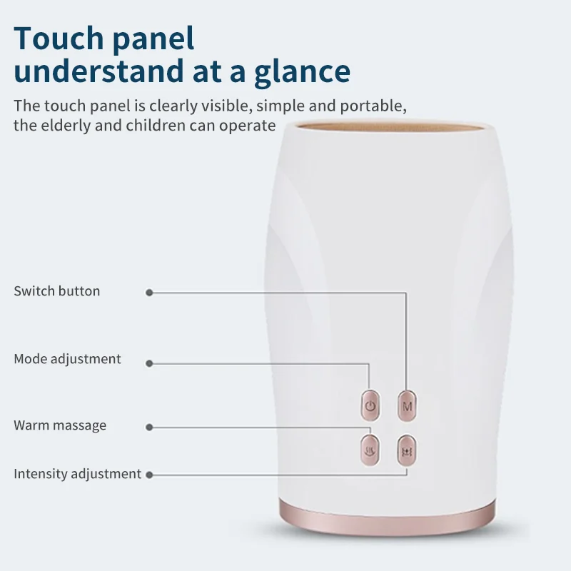 Jinkairui Heated Hand Massager Physiotherapy Equipment Pressotherapy Palm Massage Device Air Compression Finger Spa Pressure