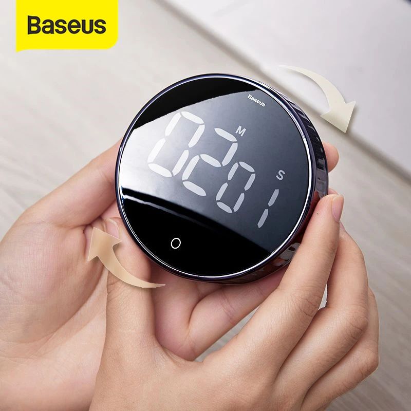 Цифровой кухонный таймер Baseus светодиодный магнитный Таймер обратного отсчета