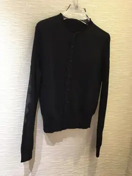 

2020 spring summer new fashion women shirts full seleeve o-neck knitted cardigans single breated 0412
