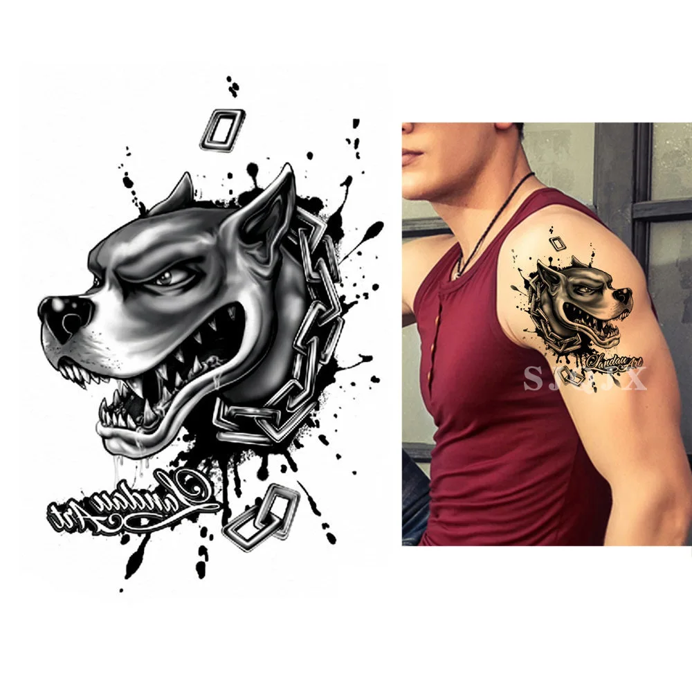 Ink Tattoo Animal Black Temporary Tattoo Stickers Wolf Tiger Horse  Waterproof Fake Tattoo Beast Body Art Tattoo Stickers - Temporary Tattoos -  AliExpress