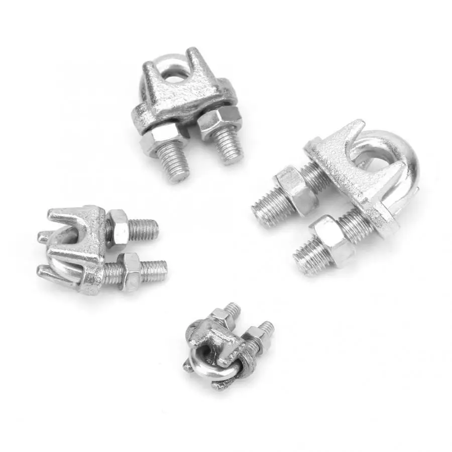 

5 pcs Woodworking Tools Carpentry Stainless Steel Clamp Wire Rope Clip Cable Clamp Fastener Silver Tone Clamps Hardware Tools