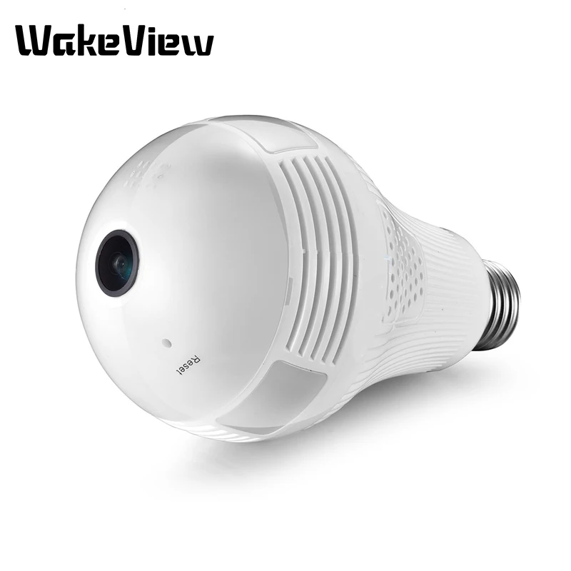 WakeView 360 градусов 1,3 м 2MP 3MP Беспроводная панорамная Домашняя безопасность WiFi CCTV рыбий глаз лампа ip-камера в форме лампы двухстороннее аудио