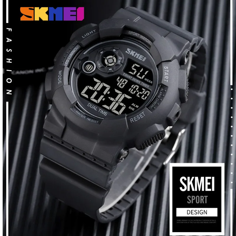 

SKMEI 1583 Explosion Models Outdoor Sports Hand Military Shockproof and Waterproof Watch Display Electronic Watch Reloj Hombre