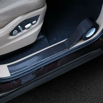 

Parts Anti Scratch Replacement Vinyl Film Sticker Universal Carbon Fiber Protector Sill Scuff Cover Car