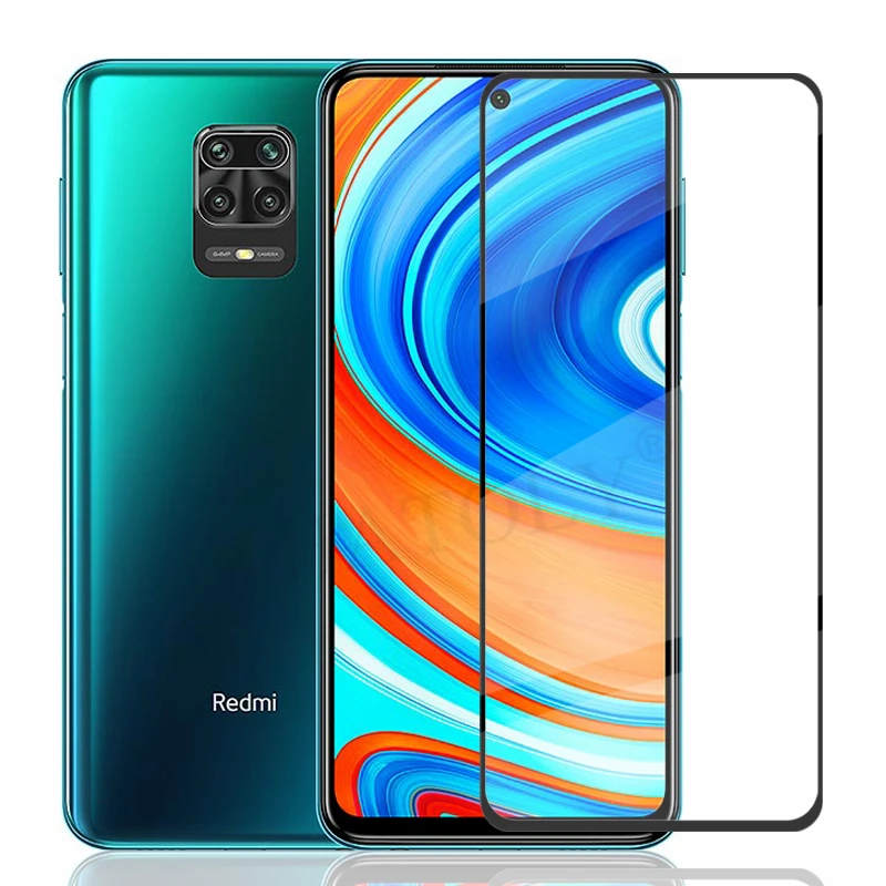 Funda de teléfono para Xiaomi Redmi Note 9 Pro/Note 9s/Note9 Pro Max/Poco  M2 Pro con protector de pantalla de vidrio templado, cubierta transparente  y