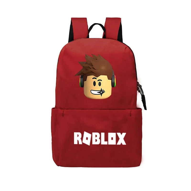 red b ROBLOX рюкзак для девочек мальчиков подростков детская школьная сумка женская классная сумка mochila feminina школьный рюкзак - Цвет: red b