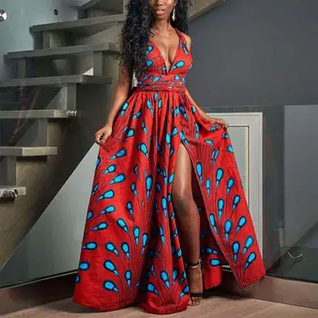 Alternative view of Amaka Sleeveless Long Ankara Dress